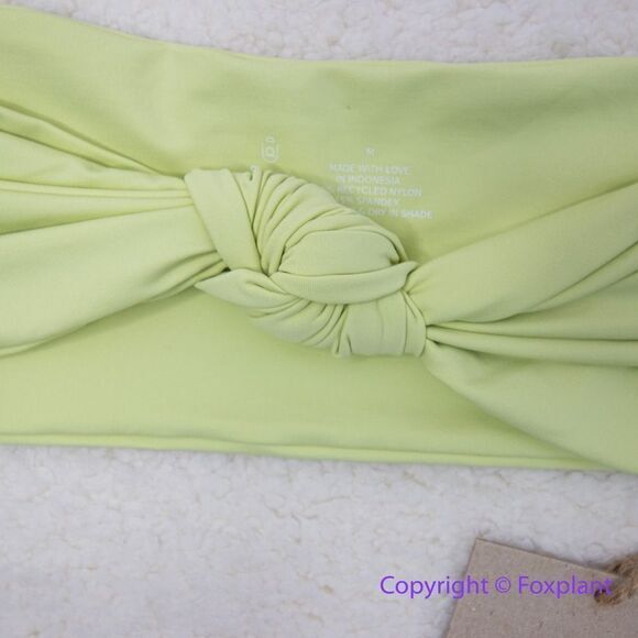 NEW Stone Fox Swim x Free‎ People lele knotted bandeau bikini top, size M - Picture 3 of 9